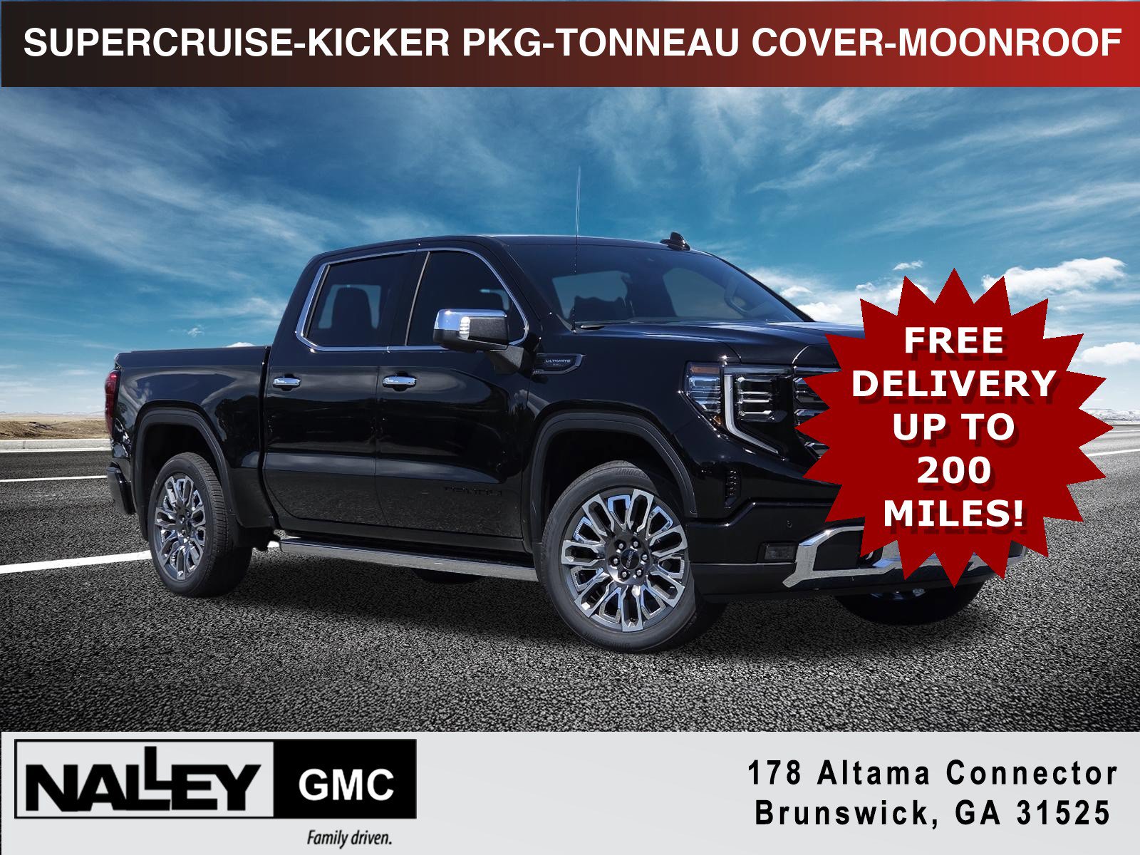 New 2026 GMC Sierra 1500 Denali Ultimate w/ LPO, Black Badging Package AWD/4WD 360° Tour