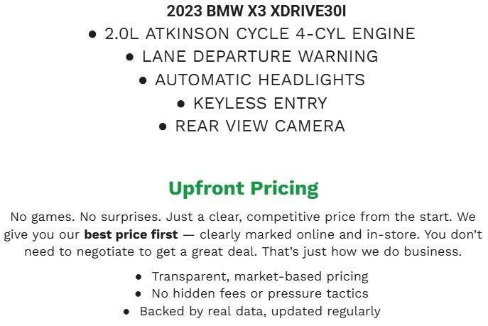Used 2023 BMW X3 xDrive30i AWD/4WD image 3