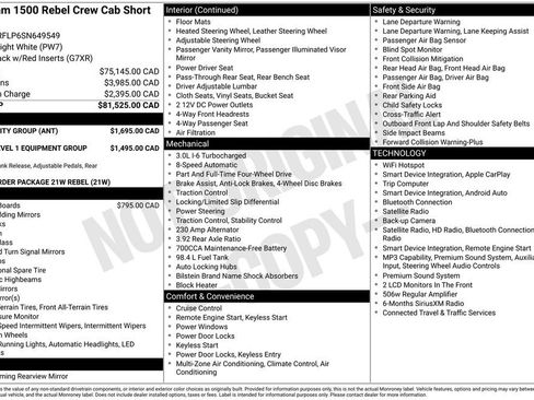 Used 2025 RAM 1500 Rebel w/ Bed Utility Group AWD/4WD image 27