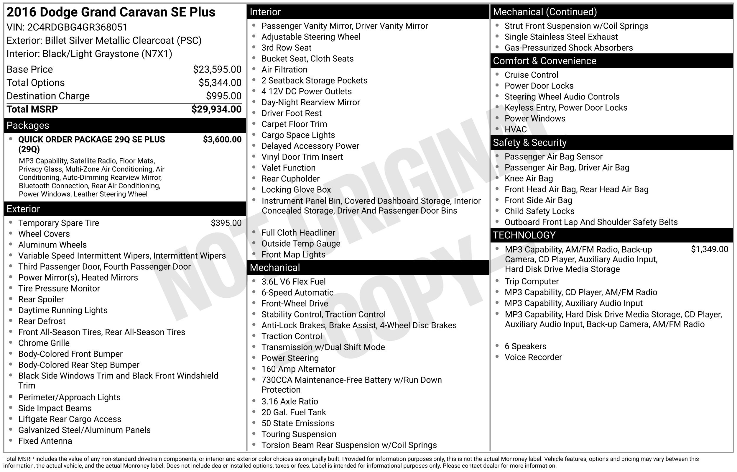 Used 2016 Dodge Grand Caravan SE FWD image 3