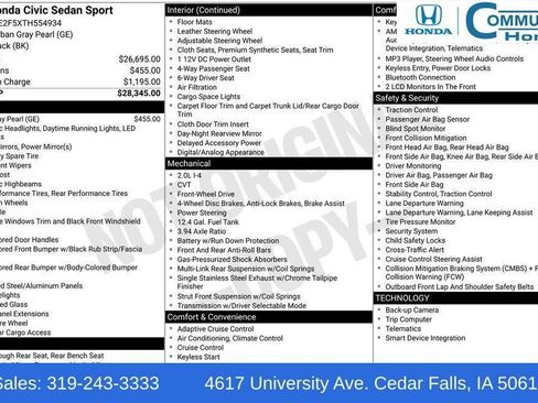 New 2026 Honda Civic Sport image 1