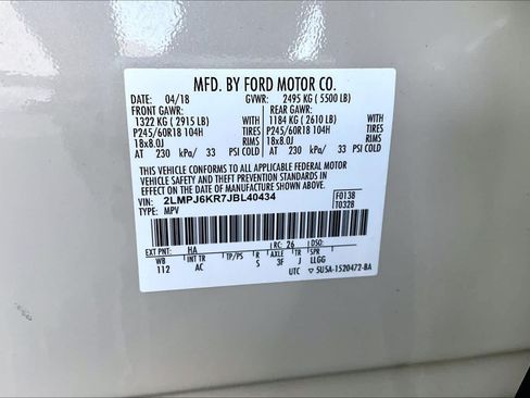 Used 2018 Lincoln MKX Select w/ Select Plus Package FWD image 34