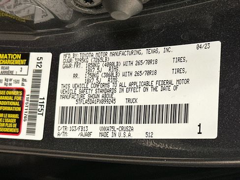 Used 2023 Toyota Tundra SR5 w/ TRD Off-Road Package AWD/4WD image 12