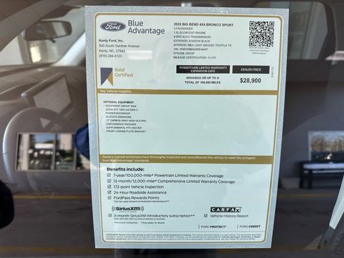 Certified 2025 Ford Bronco Sport Big Bend w/ Convenience Package image 5