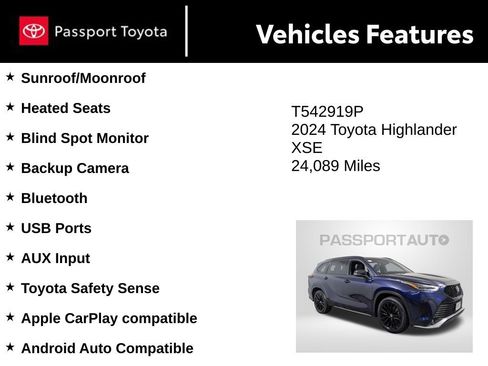 Used 2024 Toyota Highlander XSE image 9