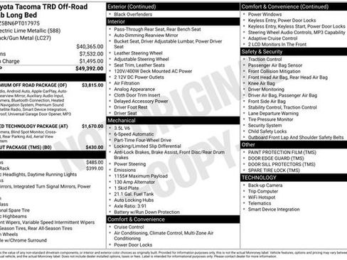 Certified 2023 Toyota Tacoma TRD Off-Road w/ TRD Premium Off Road Package AWD/4WD image 38