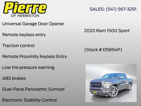 Used 2020 RAM 1500 Sport w/ Alpine Leather & Sound Group AWD/4WD image 30