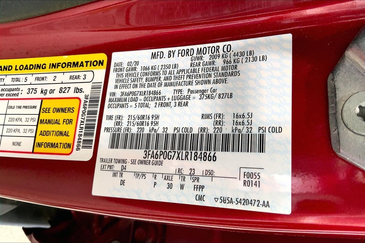 Used 2020 Ford Fusion S FWD image 8
