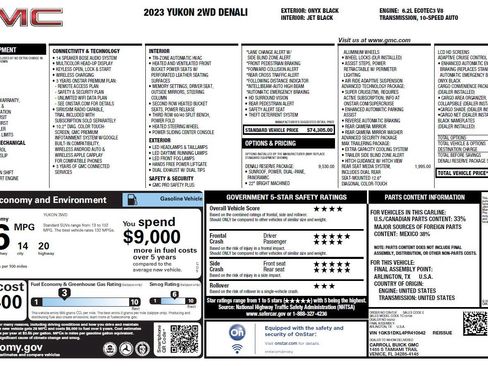 Used 2023 GMC Yukon Denali w/ Denali Reserve Package RWD image 3