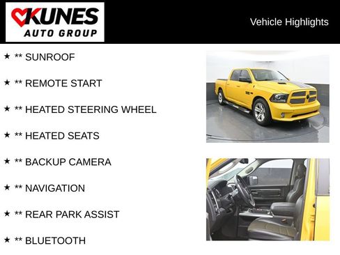 Used 2016 RAM 1500 Sport w/ Stinger Yellow Sport Package AWD/4WD image 2
