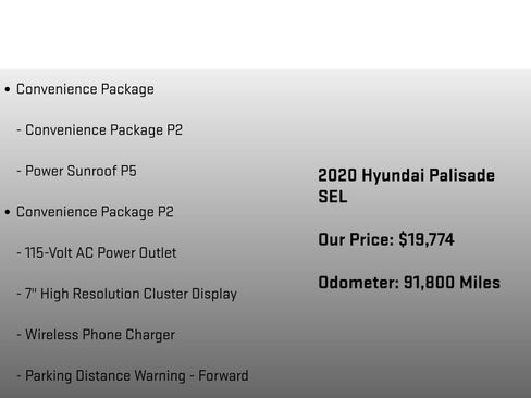 Used 2020 Hyundai Palisade SEL w/ Convenience Package FWD image 6