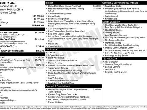 Used 2019 Lexus RX 350 FWD w/ Navigation Package image 17