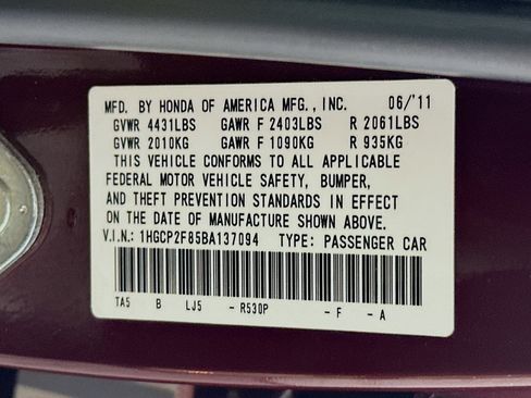 Used 2011 Honda Accord EX-L image 12
