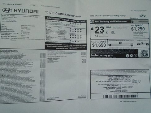 Used 2019 Hyundai Tucson Ultimate image 37