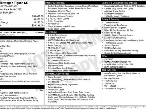 Used 2022 Volkswagen Tiguan SE w/ Panoramic Sunroof Package image 9