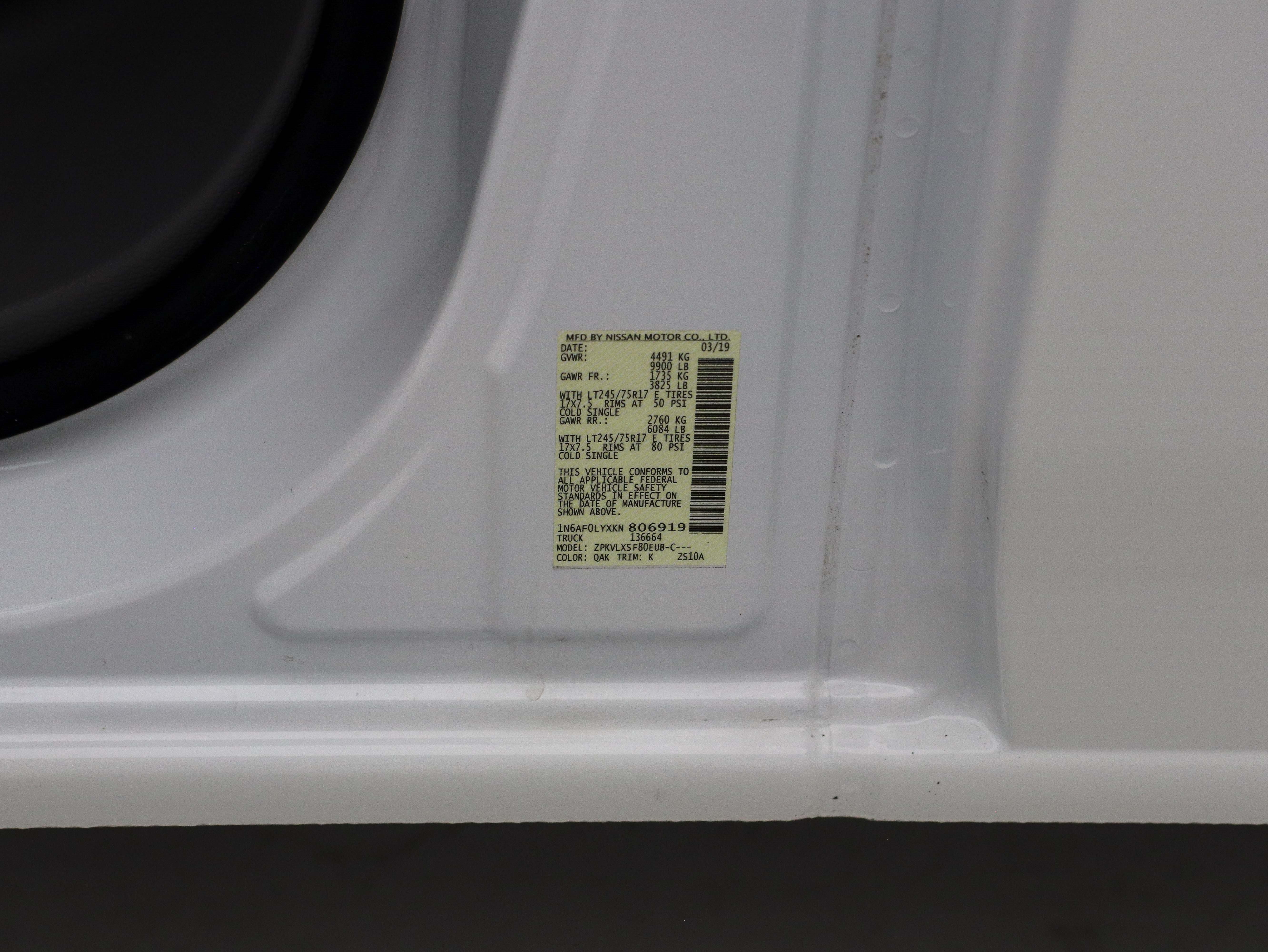 Used 2019 Nissan NV 3500 SV w/ Navigation Package RWD image 34