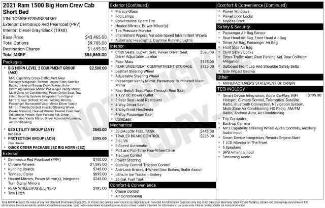 Used 2021 RAM 1500 Big Horn AWD/4WD image 34