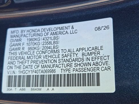 New 2026 Honda Accord SE image 20