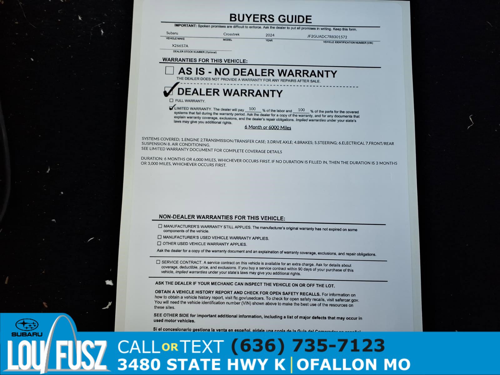 Used 2024 Subaru Crosstrek 2.0i Premium AWD/4WD image 35