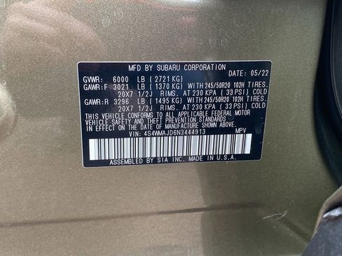 Certified 2022 Subaru Ascent Onyx Edition image 32