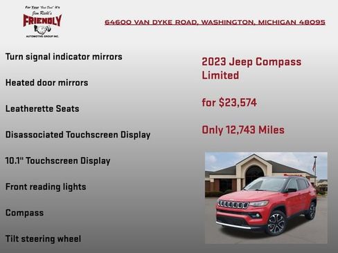 Used 2023 Jeep Compass Limited AWD/4WD image 30