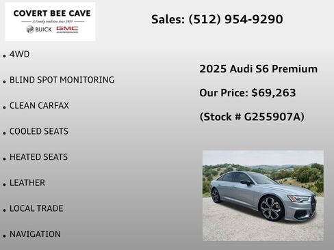 Used 2025 Audi S6 Premium Plus w/ Convenience Package AWD/4WD image 6