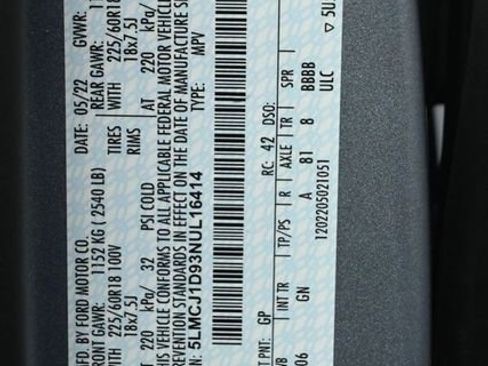 Certified 2022 Lincoln Corsair AWD w/ Equipment Group 101A image 35