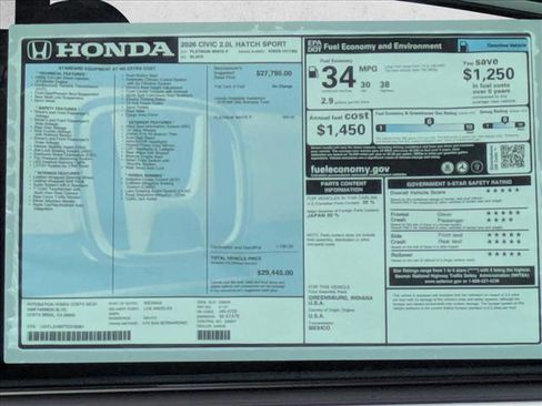 New 2026 Honda Civic Sport image 17