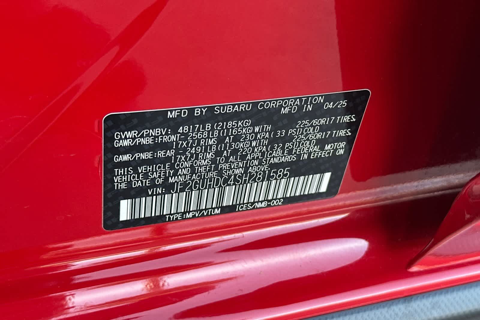 Certified 2025 Subaru Crosstrek 2.5i Premium AWD/4WD image 27
