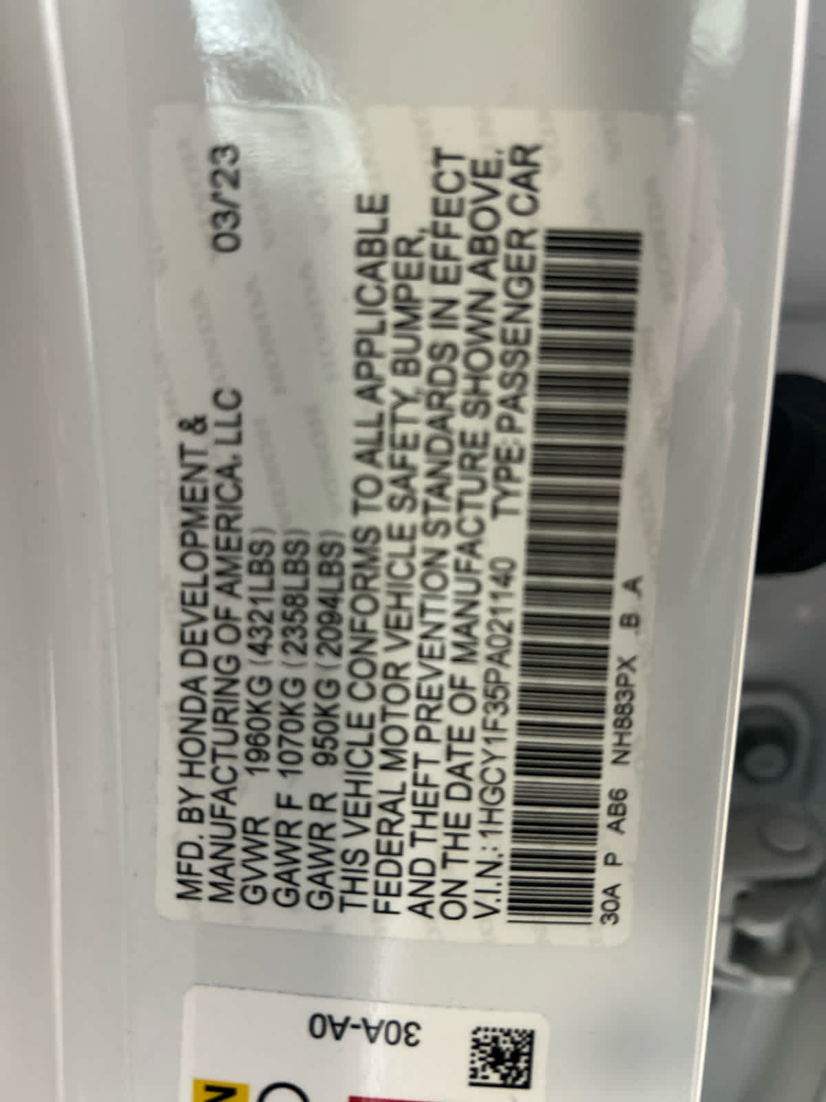 Used 2023 Honda Accord EX image 12