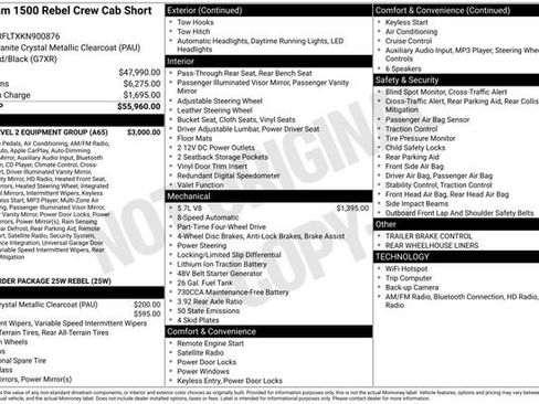 Certified 2019 RAM 1500 Rebel w/ Rebel Level 2 Equipment Group image 37