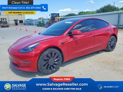 Used 2022 Tesla Model 3 Performance AWD/4WD image 1