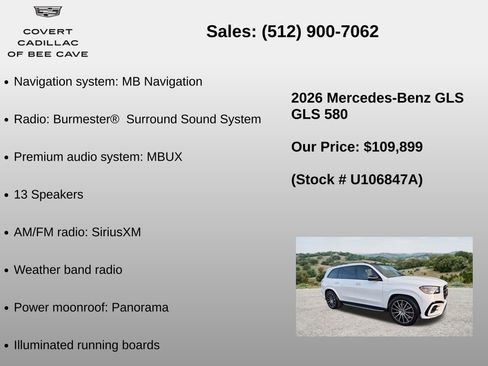 Used 2026 Mercedes-Benz GLS 580 4MATIC image 6