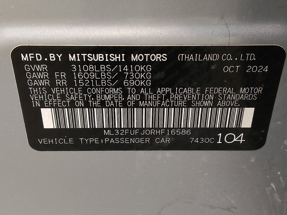 Used 2024 Mitsubishi Mirage G4 Black Edition FWD image 33