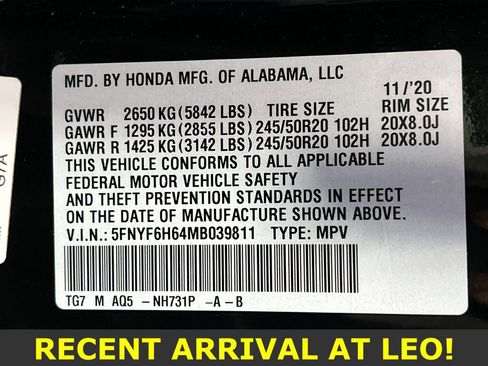 Used 2021 Honda Pilot Touring image 34