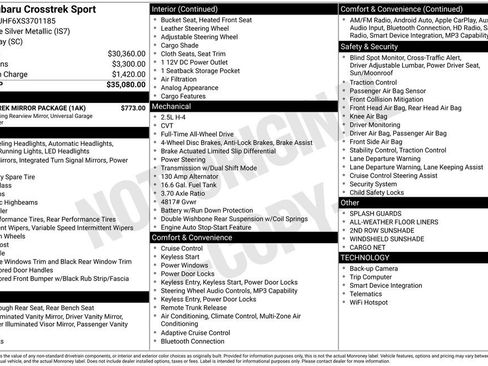 Used 2025 Subaru Crosstrek 2.5i Sport w/ Crosstrek Mirror Package image 44