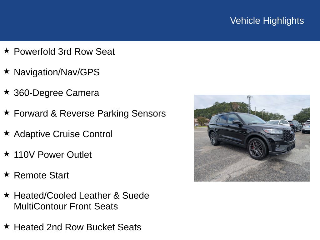 Certified 2026 Ford Explorer ST w/ Sun And Sound Package RWD image 34