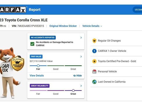 Used 2023 Toyota Corolla Cross XLE AWD/4WD image 3