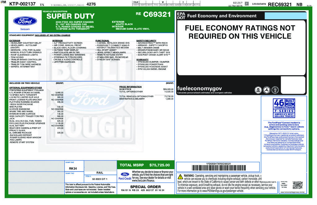 Used 2024 Ford F550 4x4 SuperCab Super Duty image 34