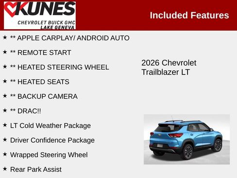 New 2026 Chevrolet TrailBlazer LT w/ LT Cold Weather Package image 3