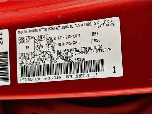Certified 2026 Toyota Tacoma SR5 AWD/4WD image 31