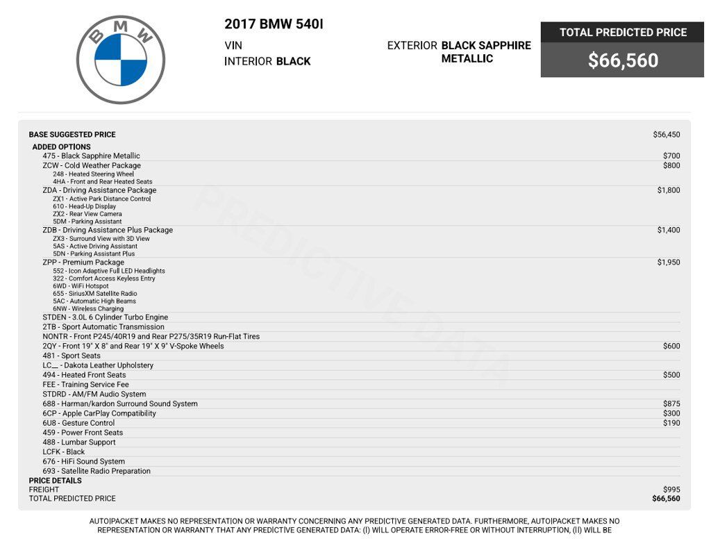 Used 2017 BMW 540i RWD image 2