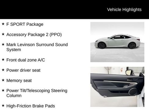 Used 2022 Lexus RC 350 F Sport w/ Accessory Package 2 AWD/4WD image 27