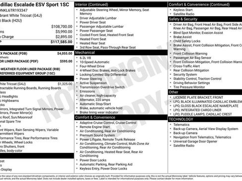 Used 2026 Cadillac Escalade ESV Sport w/ LPO, ONYX Package AWD/4WD image 21