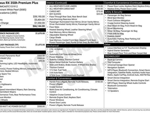 New 2026 Lexus RX 350 w/ Convenience Package AWD/4WD image 4
