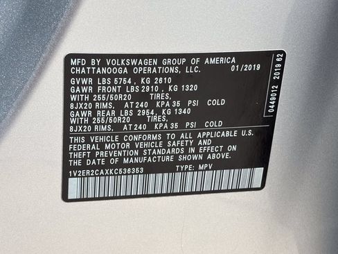 Used 2019 Volkswagen Atlas SEL FWD image 33