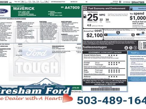 Used 2025 Ford Maverick Lariat w/ Black Appearance Package image 2