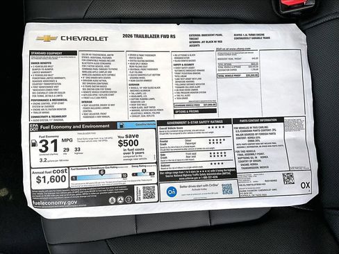 New 2026 Chevrolet TrailBlazer RS image 14