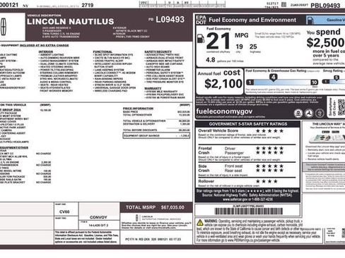 Certified 2023 Lincoln Nautilus Reserve w/ Equipment Group 202A AWD/4WD image 38