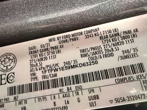 Used 2021 Ford F150 Lariat w/ Equipment Group 502A High image 55